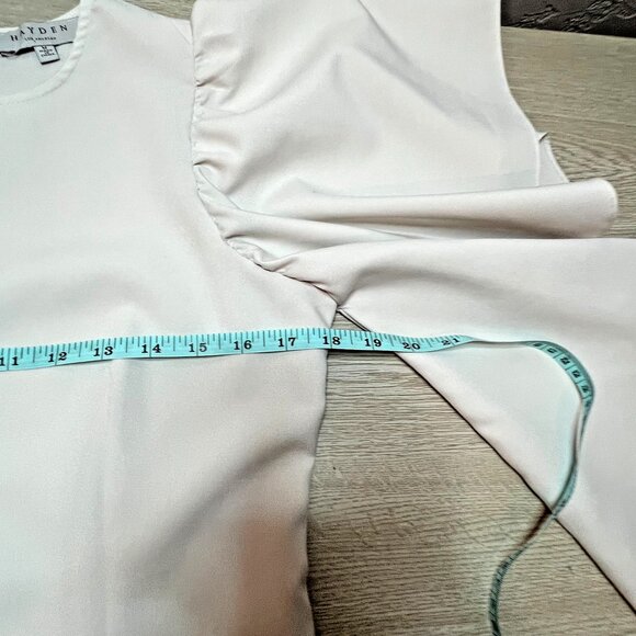 HAYDEN Blouse Womens M Ivory White Butterfly Sleeve Princess Seam Formal - Picture 14 of 16